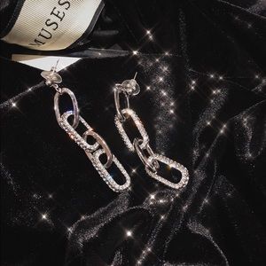 Statement rhinestone dangle earring